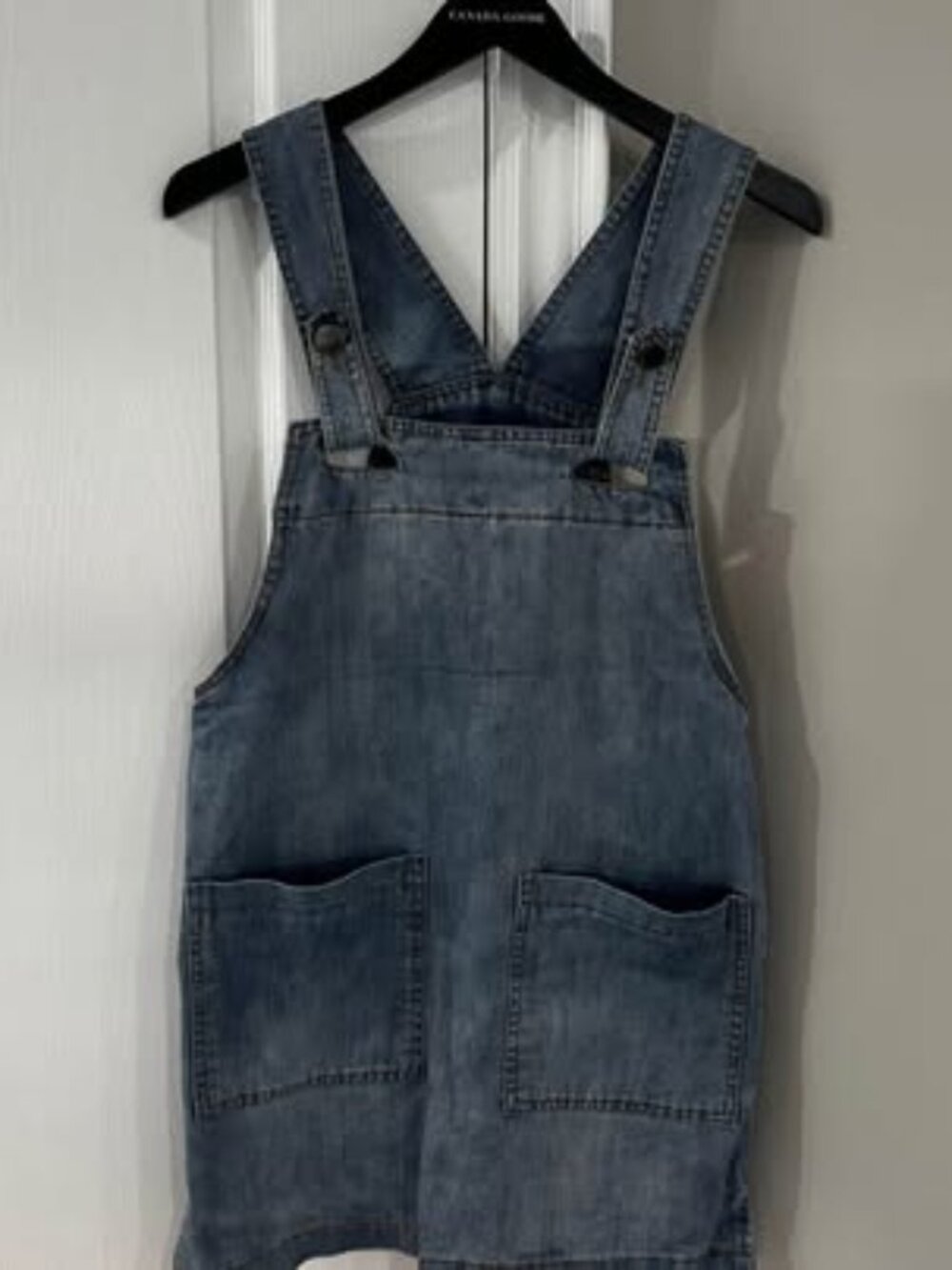 Denim Overall Dress - Size M (Runs Small)
